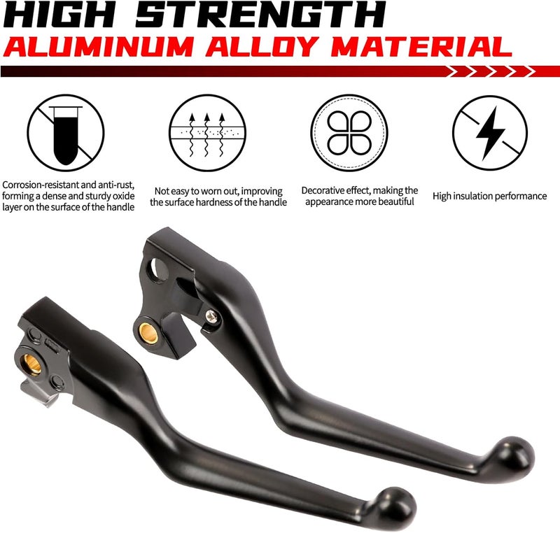 MOCODUO Motorcycle Brake Clutch Levers Hand Lever Set for Harley Sportster XL 883 1200 Control Hand Lever Replacement Accessories Parts 2004-2013 Black - Image 4
